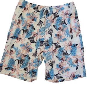 NWOT FlyTop Fly Top Tropical Print Swim Trunks sz L